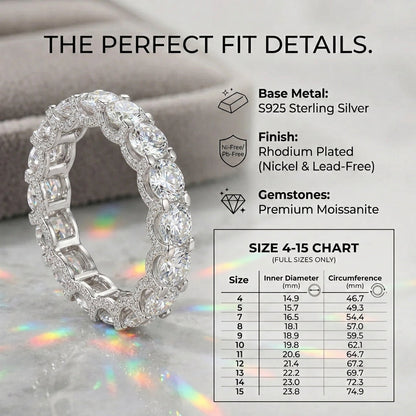 The Timeless Elegance - Premium Moissanite Eternity Band | 🔥 Last Day Sale 90% OFF ✨