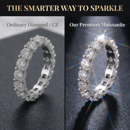 The Timeless Elegance - Premium Moissanite Eternity Band | 🔥 Last Day Sale 90% OFF ✨