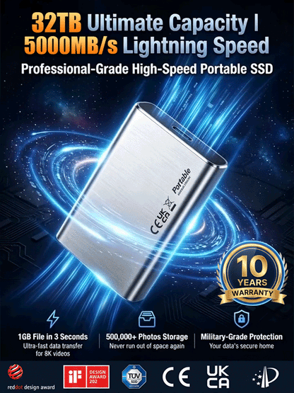 🏆Flash Sale⚡ 50K+ SOLD! Almost Gone-🔥32TB High-speed Portable SSD